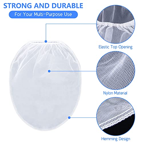 5 Gallon Paint Strainer Bags, 12 Pack White Fine Mesh Disposable Filters Bag With Elastic Drawstring Top Opening Strainer Bag For 5 Gallon Paint Bucket #TOP2
