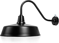 Vista 1 de Luces de granero de 21 pulgadas, iluminación de cuello de cisne para exteriores, luces exteriores negras del atardecer al amanecer, accesorios