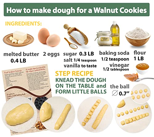 Walnut Cookie Mold Maker 16 non-stick - Oreshki Mold Maker - Walnut Cookie Molds - Орешница Russian - Oreshki Maker - Walnut Cookie Maker Oreshek - Nutty Maker - Oreshnitsa Nut Cookies Maker