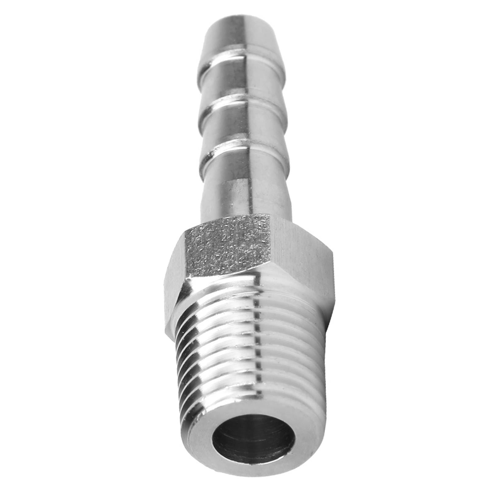 Cocoarm Conector Macho BSPT de Acero Inoxidable Conector de Acoplamiento Rápido con Junta de Púas para Equipos Neumáticos Material 304 de 1/4 pulg. Resistencia a Altas Temperaturas (BSPT1/4-8mm)