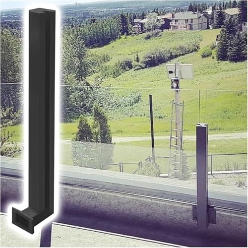CHZDPP Garde Corps escalier Acier Inoxydable Poteaux de Balustrade d'escalier, Barreaux de terrasse avec vis, Barreaux d'escalier à Fixation latérale(Right End Post,60cm/23.6in)