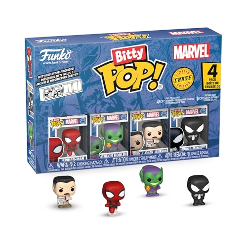 Pack de 4 figurines Funko Bitty Pop Spider Man - vue 6