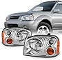 AKKON - [2 PCS] For 2001-2004 Nissan Frontier Pickup OE Replacement Headlights Housing Right & Left Sides - Chrome