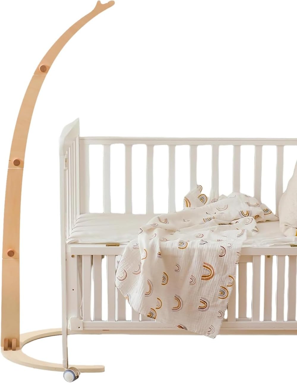 Amazon | ベッドメリー用アーム ベビー モビール 木製 スタンディング