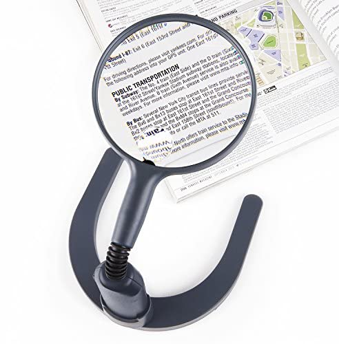 YUHINN Lupa Lupa de Escritorio Led de Manos Libres con Cuello y Brazo Flexibles extraíble sin Contacto para un Banco de Trabajo Reparación de Lectura Artesanía Inspección