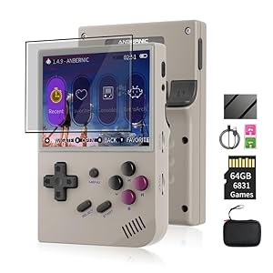 RG35XX Mini Retro Handheld Game Console Linux Dual OS 3.5-inch IPS 640*480 Screen Cortex-A9 Portable Pocket Video Player 64G Built-in 6831 Games 2600mAh Battery (RG35XX-Grey with Bag)
