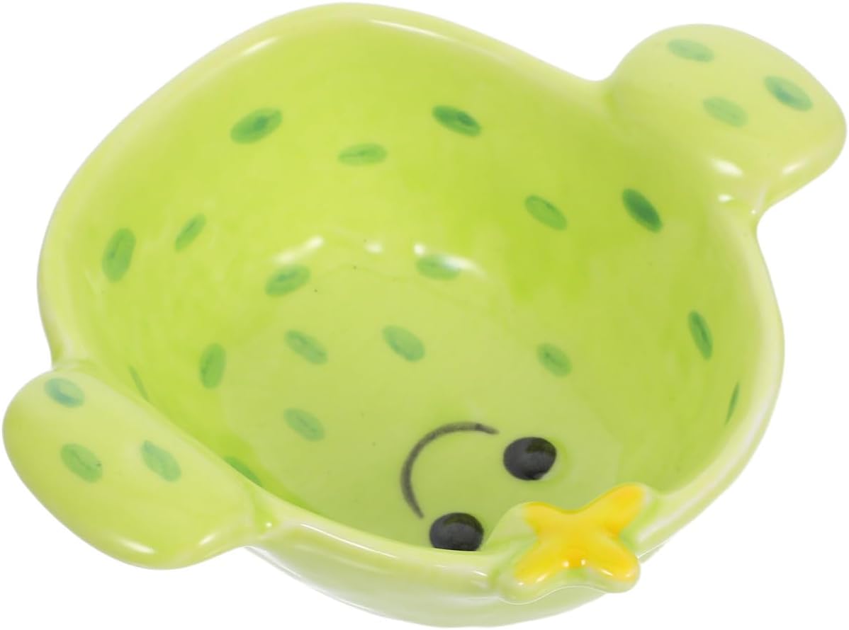Luxshiny Cactus Dipping Sauce Dish Cartoon Serving Plate for Soy Sauce Sushi Hot Pot Side Dishes Cactus Shaped Snack Bowl 4.72 X 4.13 X 1.96 in