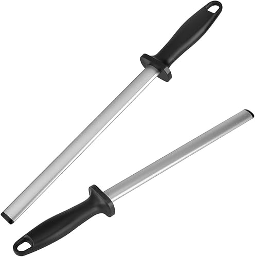 Miniatura 8 de Afilador de cuchillos de diamante de 10 pulgadas, afilador de cuchillos de barra de acero para el hogar, cocina o restaurante, maestro chef gourmet