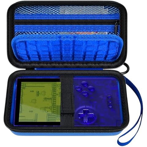Hard Case Compatible with Analogue Pocket Handheld Game Console, Portable Mini Game Player Storage Bag for Video Games Cards, Charging Cable and Accessories (Box Only) (Blue) Cover