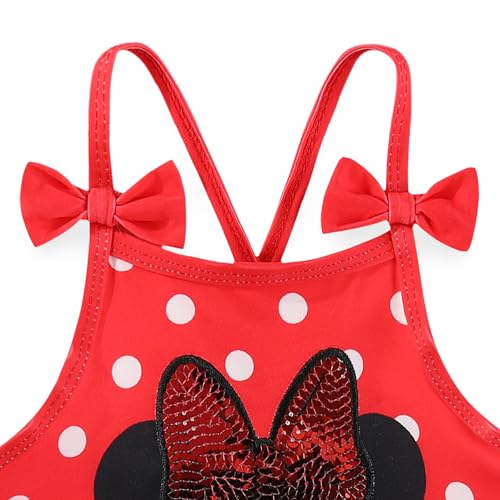 Disney Minnie Mouse Girls UPF 50+ Towel & Bathing Suit 2 Piece Set for Toddlers3
