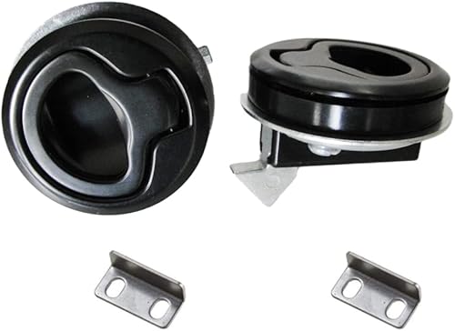 Miniatura 7 de WJSKDQ 4 pestillos de arrastre de 1.5 pulgadas con mango de elevación para barco, cubierta, puerta, armario, gabinete, cerradura de escotilla