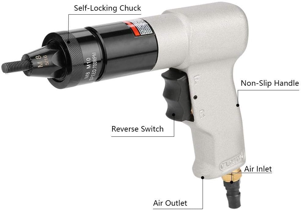 Pneumatic Riveting Gun Pull Nut Automatic Air Riveter Nut Gun Tool