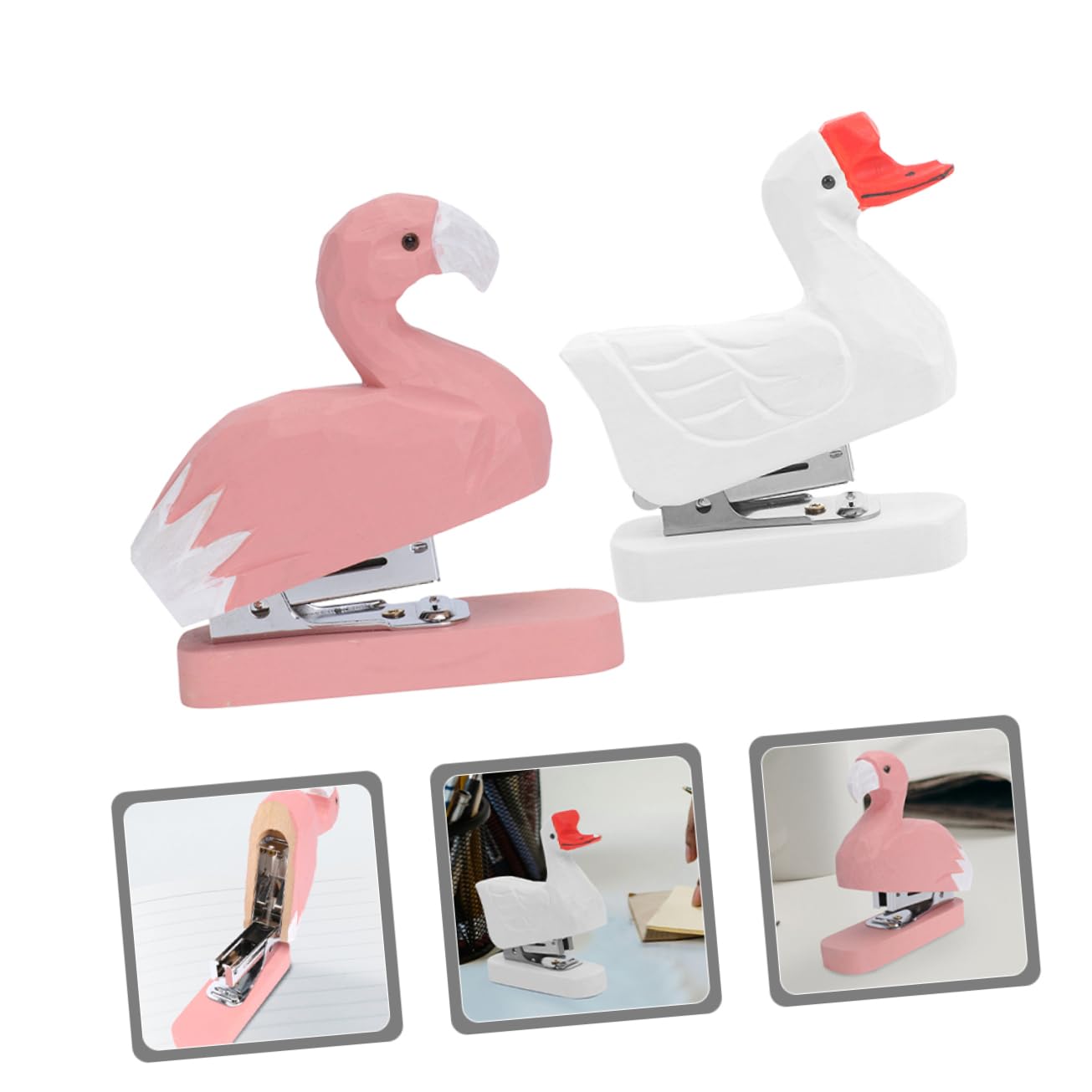 SHOWERORO Ensemble De 2 Agrafeuses De Bureau Mignonnes En Forme Danimal Indispensables Pour Lécole