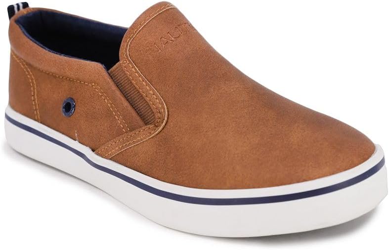 Nautica Kids Slip-On Sneakers – Casual Low-Top Shoes for Boys and Girls – Comfortable Athletic Style for School, Play, and Everyday Wear – Toddler/Little Kid/Big Kid Sizes - Image 2