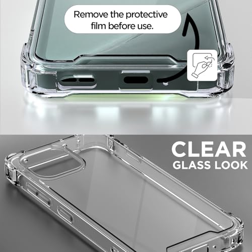Image of Pikkme Back Cover for OnePlus Nord 6 5G PC + TPU Clear Transparent Raised Edges Shockproof Protective Phone Bumper Case(Transparent)