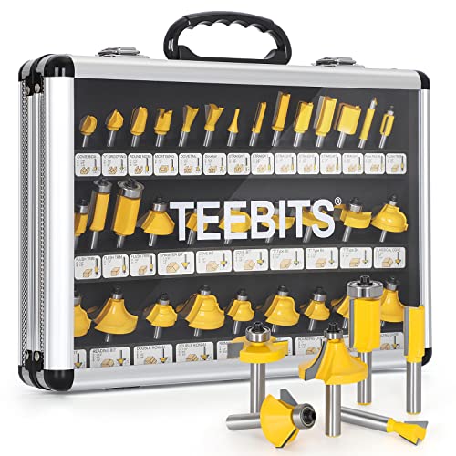 Router BIts Set 1/2 Inch Shank - Teebits 35 Pcs ...