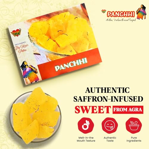 Image of Panchhi Ka Petha COMBO (1Kg Kesar Petha + 500g Kutema Gud Gajak) - Original Agra Petha & Gajak, Traditionally Made with Kesar Saffron (Since 1926) Gajjak Made with Sesame Seeds, Gur & Dry Fruits