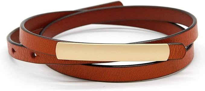 Amazon レディース ベルト 本革ゴールドプレートベルト 本革 牛革 上品 Instyle Japan キャメル ベルト 通販