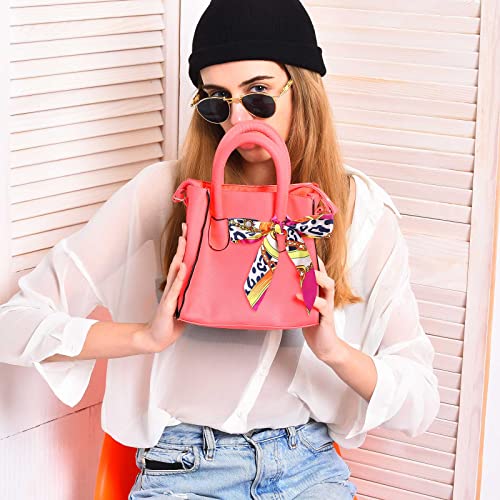 Handepo 60 Pcs Women Handbag Head Scarf for Women Hair Purse Scarf Handle Ribbon Satin Head Neckerchief Silk Headband4