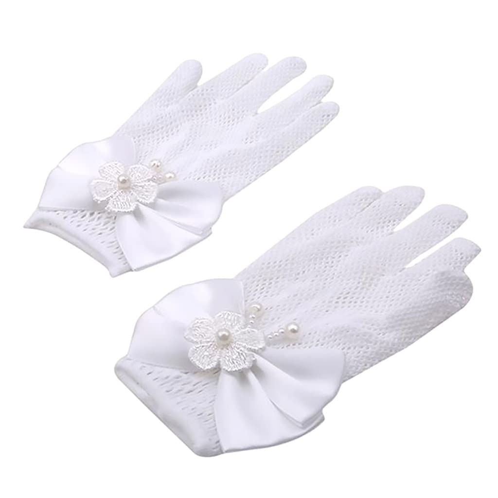Guantes de la fiesta de la perla y cinta lazo accesorios para vestidos de novia