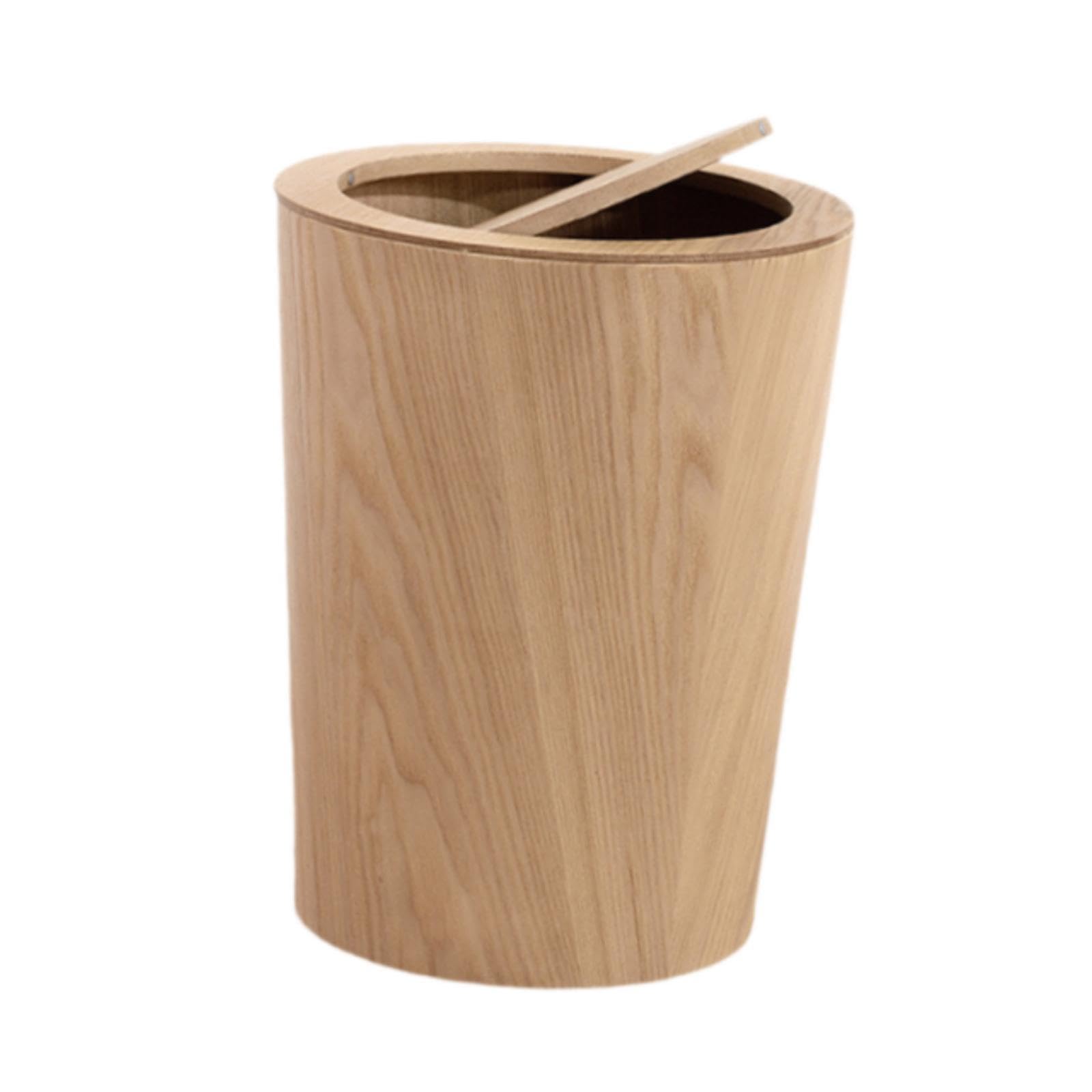 Poubelle Minimaliste en Bois avec Couvercle, d'inspiration