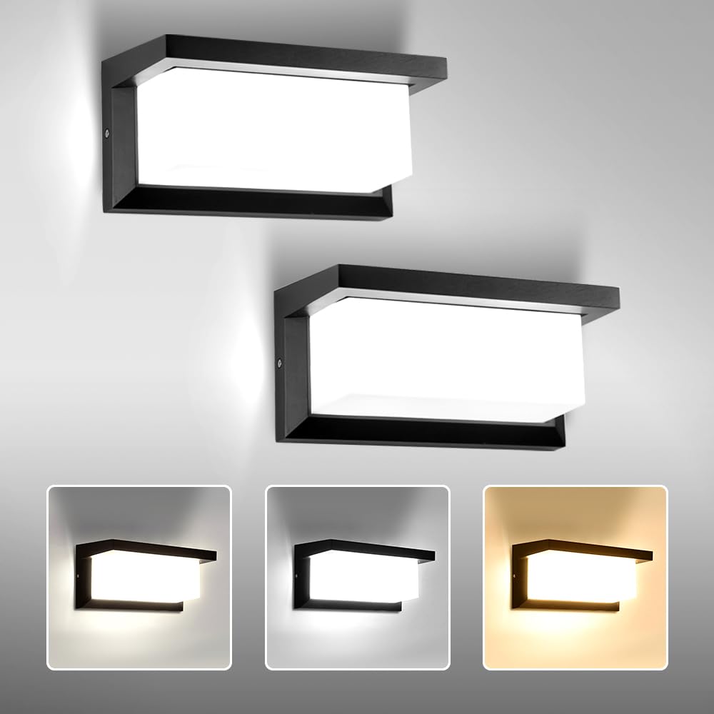 CHENBEN Aplique Pared Exterior/interior, 18W Lámpara de Pared LED Impermeable IP65 Luz de Aluminio Iluminación 3000K 4000K 6000K para la decoración de paredes interior, jardines, patios, garajes