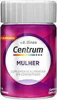 Centrum Mulher, Multivitamínico Adulto, Suplemento Vitamínico com Vitamina B12, Vitamina D, Ferro e Zinco, 30 Comprimidos
