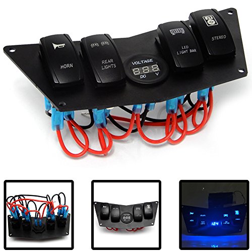 12V 20AMP Laser LED Rocker Switch Panel Dash Panel Toggle Button for