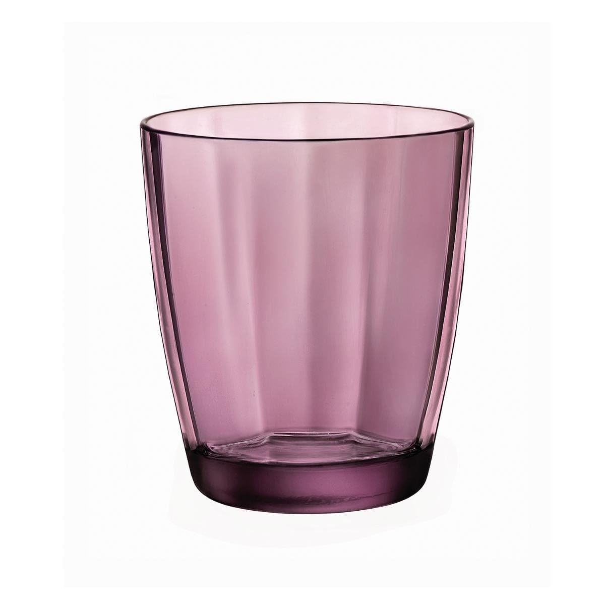 Bormioli Rocco 1337239 Pulsar Tumblers Glass Glasses Cups, 39 cl, Purple, Pink