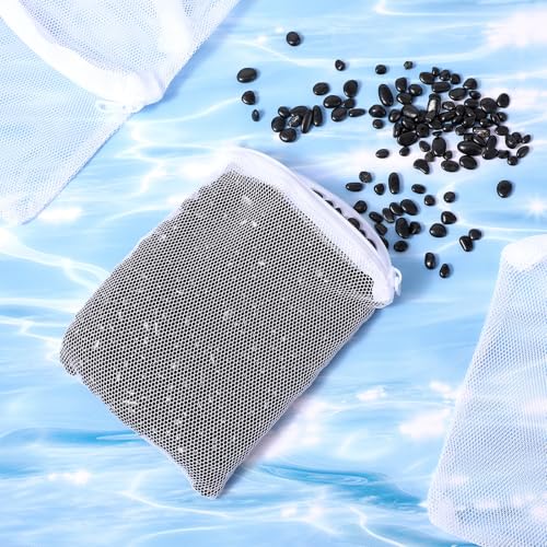 Image of CIATBYYJ 10Pcs Filter Media Bags for Aquarium, Resuable Filter Media Bag, Durable Mesh Aquarium Fish Bags, Mesh Filters Bag with Zipper for Activated Carbon, etc (6 inch x 4 inch)