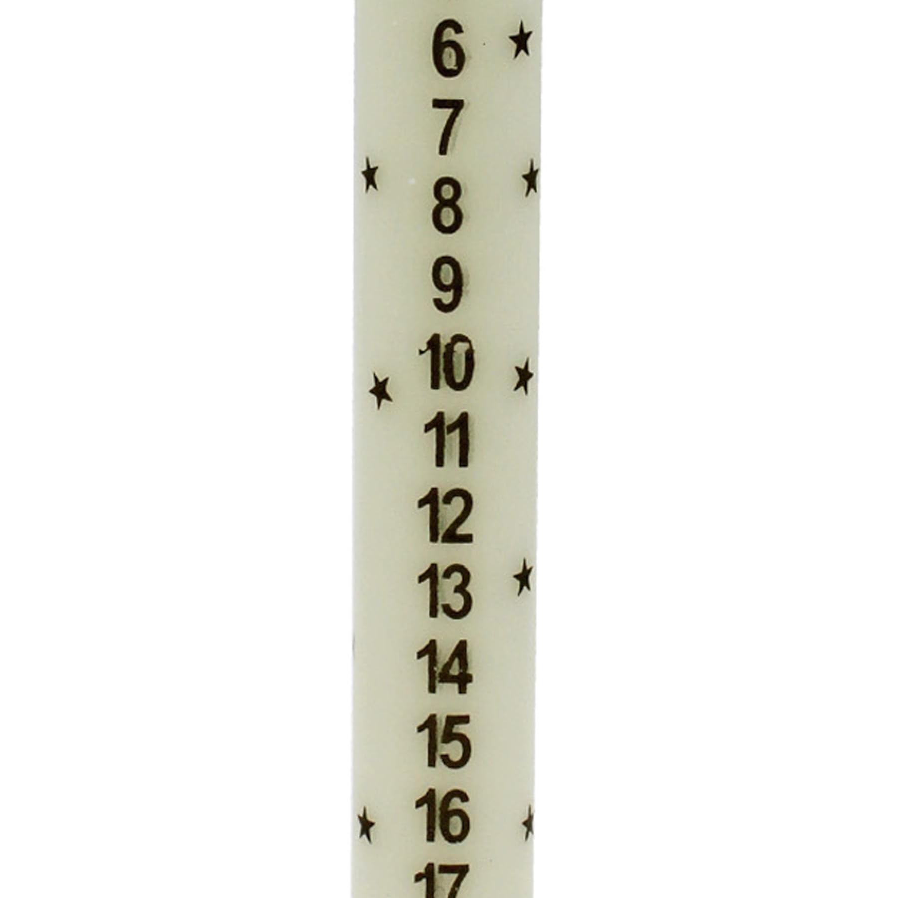 Pack Of 2 - 25cm Christmas Advent Candle – Traditional Countdown To Christmas (Red - View #9