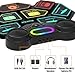 Muornos Electronic Drum Set,9-Pads Roll-up Drum Pad Electric Drum Set with Headphone Jack Built-in Speaker Sticks Foot Pedals,Great Christmas & Birthday Gift for Kids