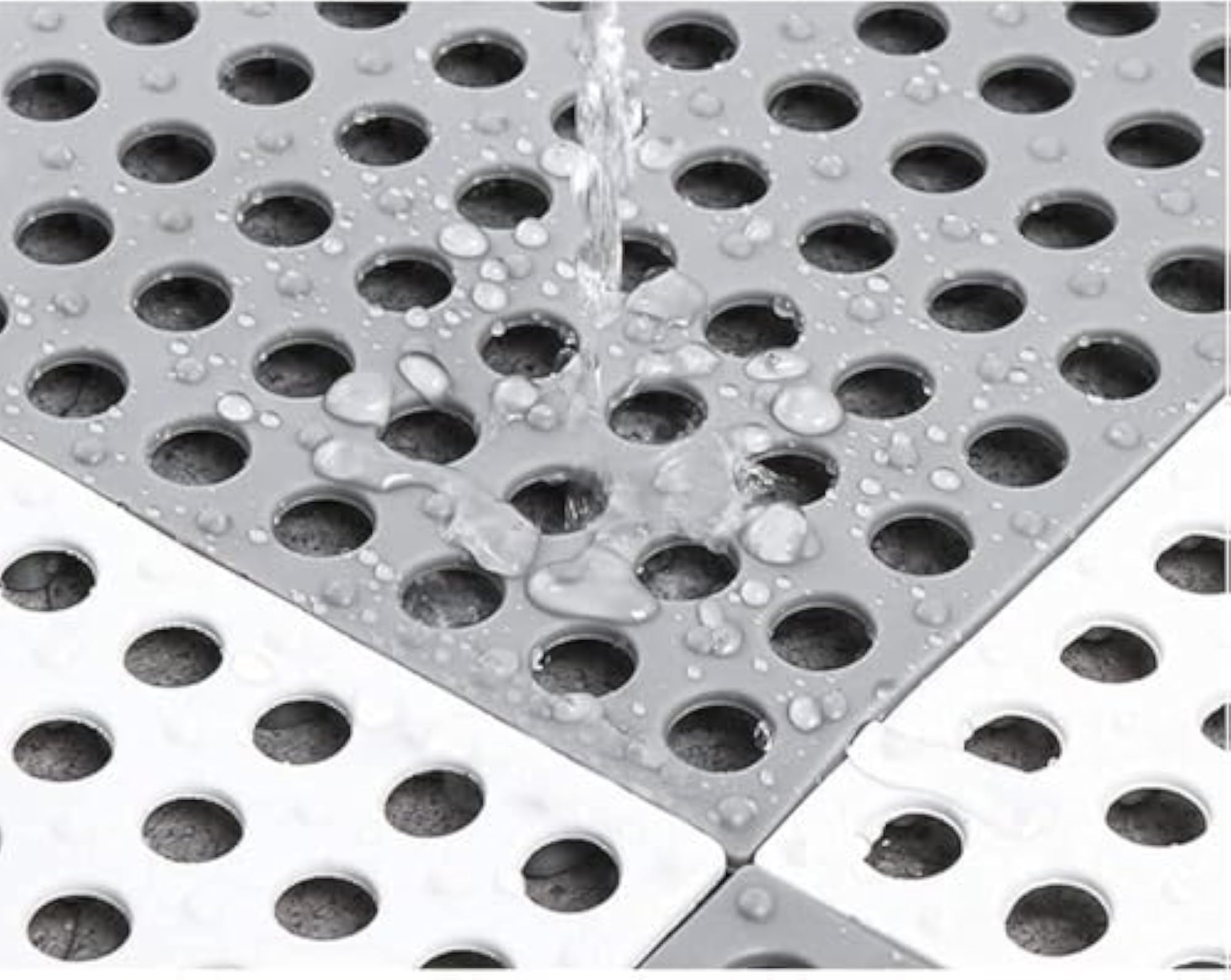 Interlocking Rubber Floor Tiles, Non-Slip Bath Mat