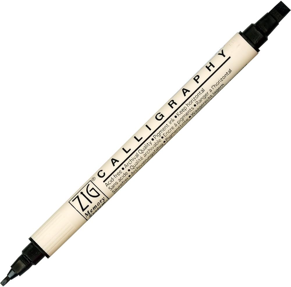 ZigMEMORY SYSTEM CALLIGRAPHY 010 PURE BLACK PACK OF 3