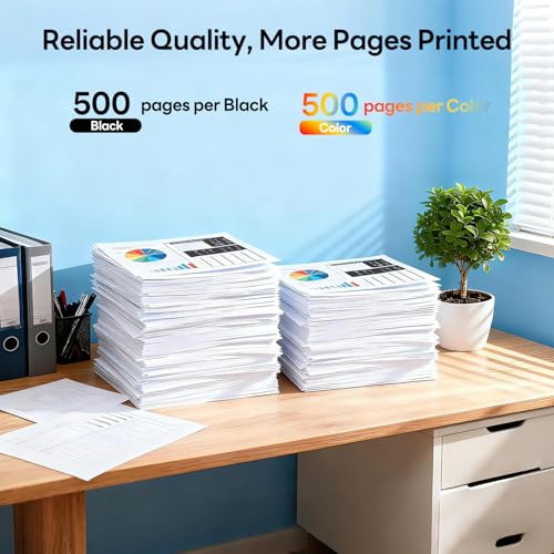 Image of LC501XL LC501 Ink Cartridges for MFC-J1360DW Ink Cartridges for Brother Printer Work with Brother MMFC-J1260W MFC-J1260DW MFC-J1410DW MFC J1360DW Printer (4 Pack Black Cyan Magenta Yellow)