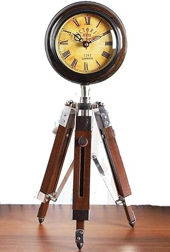 Gulvintilabcal Orologio da scrivania in legno antico elegante orologio da tavolo per la decorazione della casa ufficio scrivania studio tavolo decorativo articolo regalo.