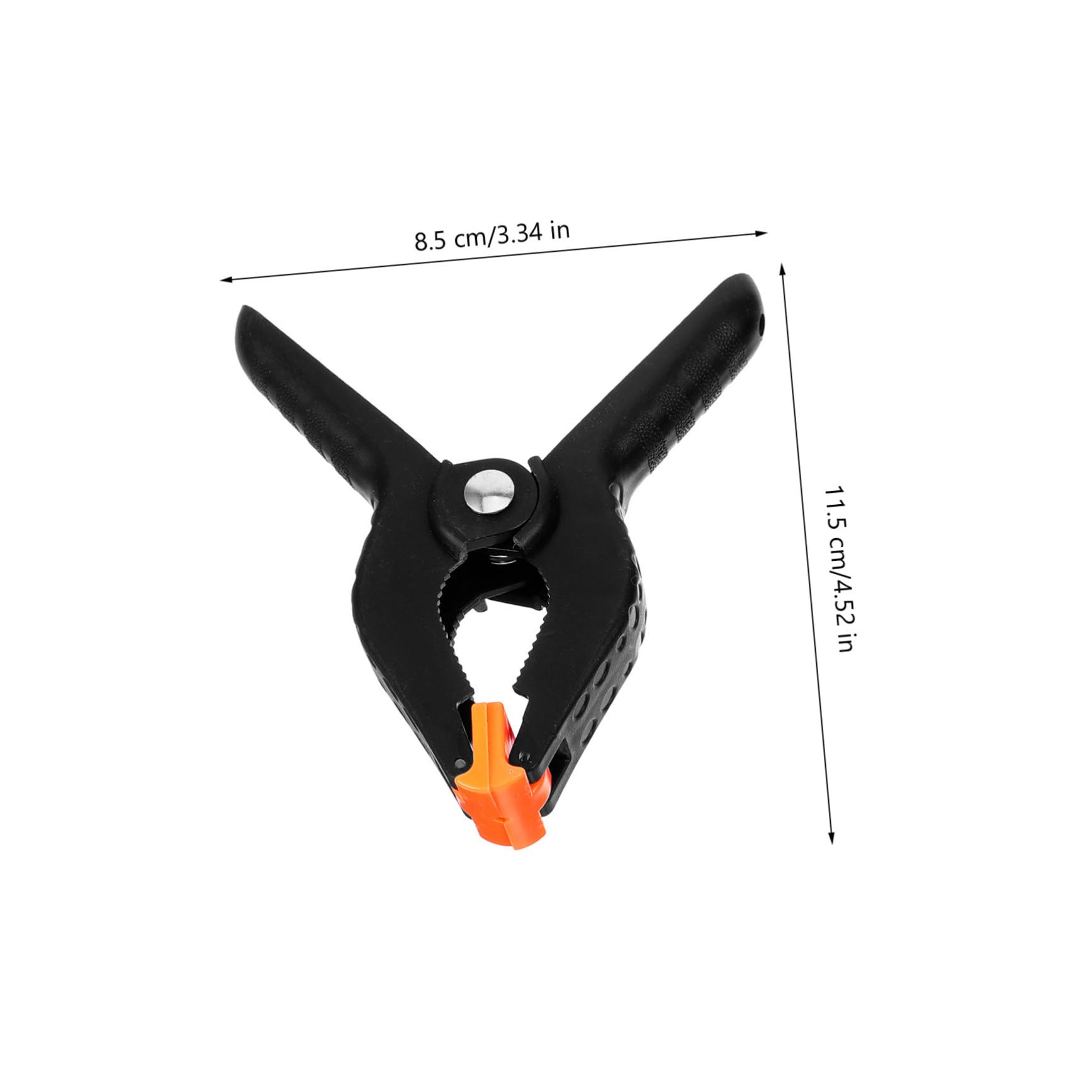 Mipcase 6 Pack Black Nylon Spring Clamps Durable Photo Clamps for Backdrops Art Crafting Multi Functional Design with Moveable Teeth and Soft Pads for Fine Finishes