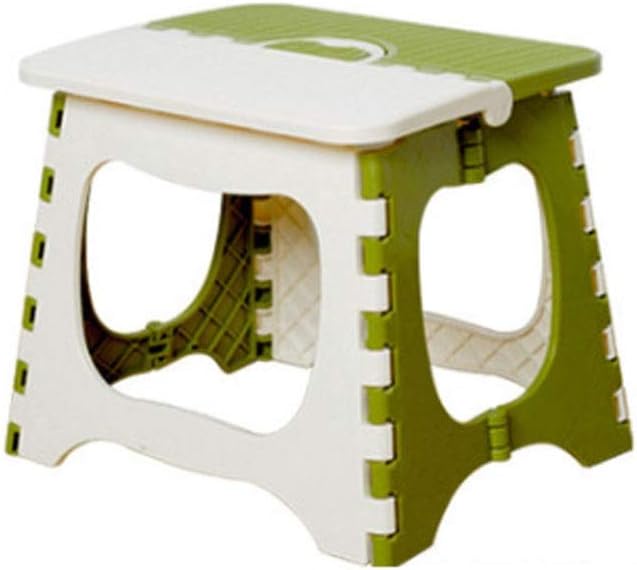 MUMUMI Children's Folding Stool Plastic Stool Folding Chairs Folding Chair Foldable Convenient Storage Suitable for Rest, Changing Shoes, Reading, Children's Entertainment (Color : Green, Size : S)