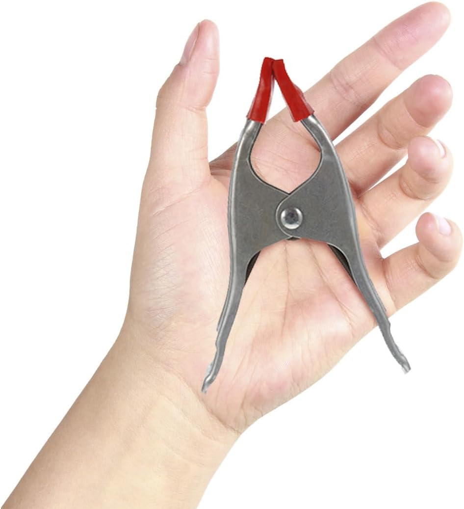 SOLUSTRE 10pcs Heavy-duty A-shaped Carpentry Clips Thickened Iron Woodworking Spring Clamps for Wood and Stone Fixing 6-inch Quick-release Clamping Tools for Workshop Use