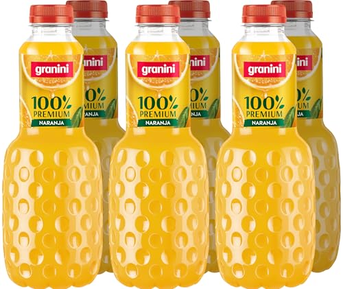Granini Premium 100% Zumo de Naranja con Pulpa, 6 x1L