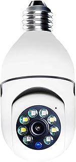 E27 Bulb Camera with Speaker Pan Tilt Security Light Camera Motion Detection Surveillance Equipment 360 Degree WiFi Connection with Mic Night Vision