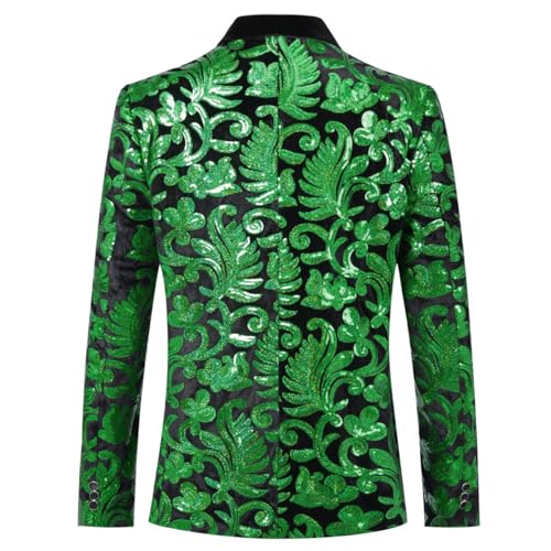 Iynnijoy Mens Velvet Sequins Blazer Shiny Sequin Tuxedo Suit Blazer Jacket for Party Wedding Banquet Prom2