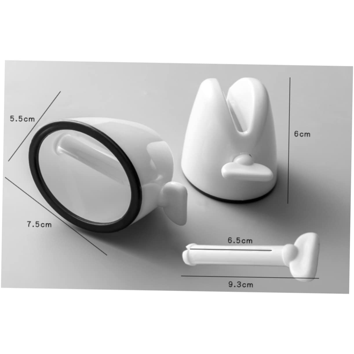 NOLITOY Hanging Toothpaste Squeezer Dispenser Set White Plastic Toothpaste Tube Squeezer Reusable for Easy Squeeze Extract