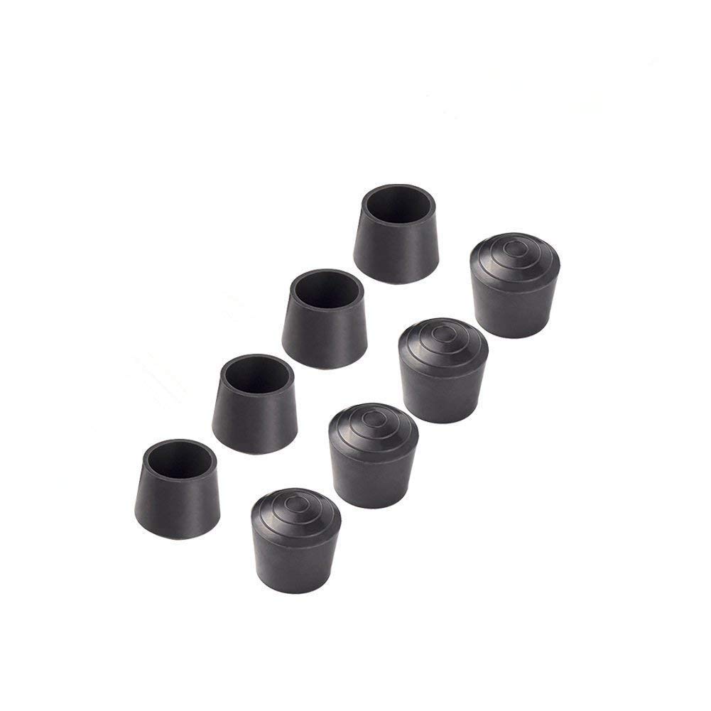 JoconSF9001 Rubber Leg Tips Shelf End Cap Tips 7/8 inch (7/8 inch Dia (22mm), 8 PCS, Black)