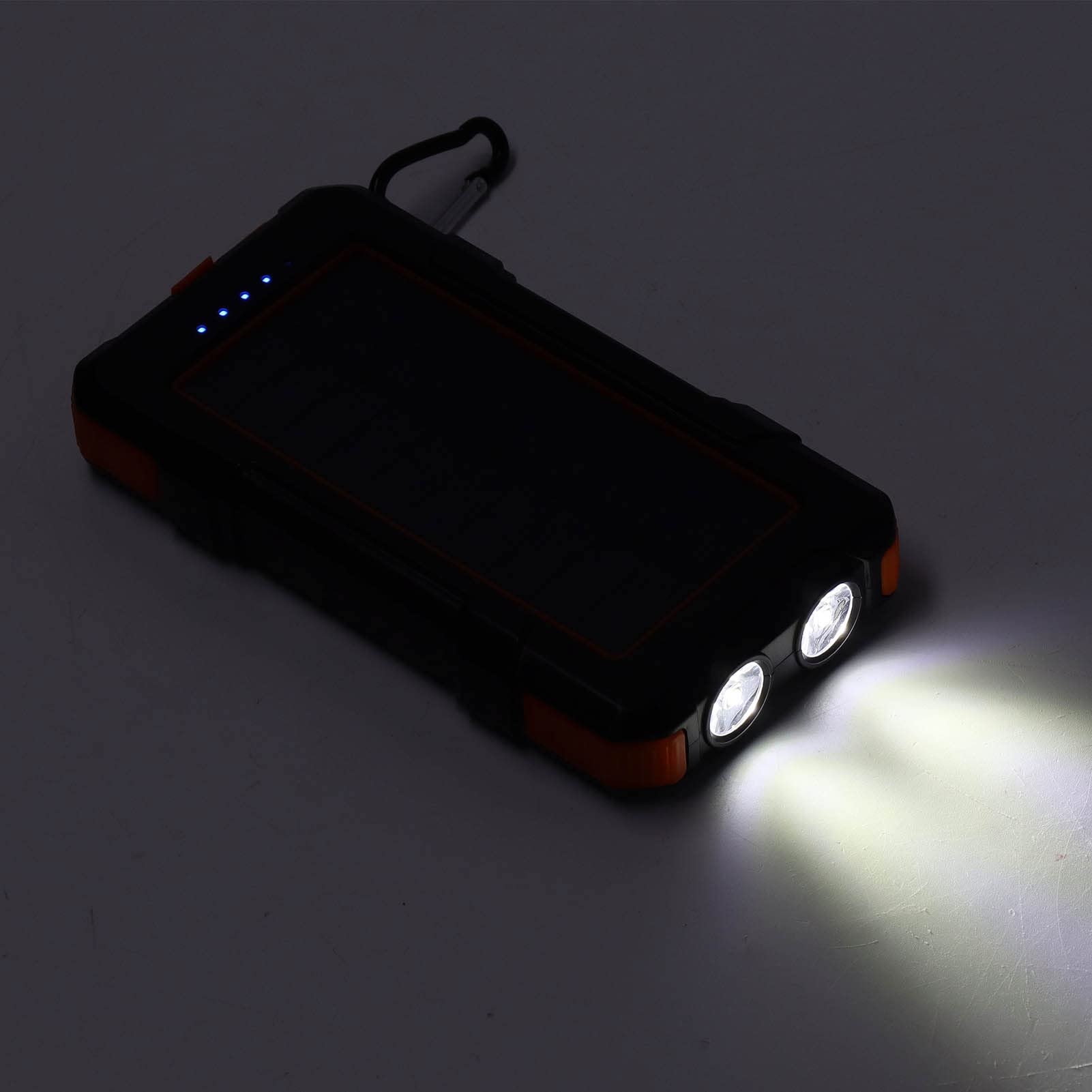 Power Bank Solare 20000mAh, Design Portatile, for Outdoor | Ricarica wireless, 2 porte USB, struttura leggera in ABS, 3 modalità di illuminazione, adatta per il campeggio