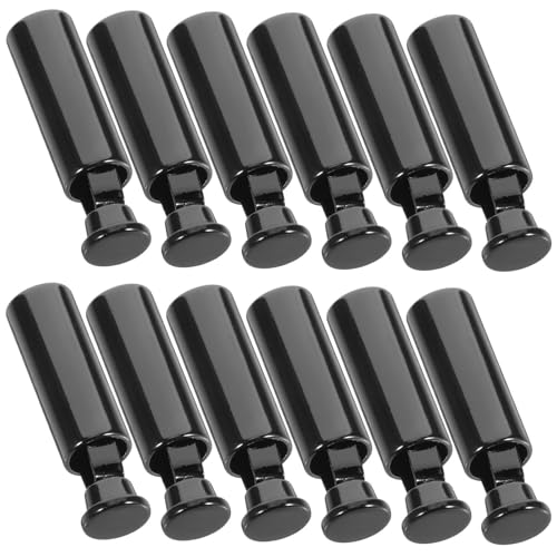iplusmile Embouts de Cordon de Serrage pour Cordons de Sweat à Capuche pour Vêtements de Sport Butée de Corde Pratique et Facile à Utiliser Lot de 12 en Alliage de Zinc Noir