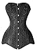Produktbild Beauty-You Damen Korsagenkleid Vollbrust korsett lang Spirale Stahl Boned Overbust Lange Torso Body Shaper Korsett Schwarz 3XL
