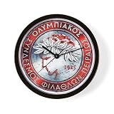 CafePress Olympiacos Red Metal 10" Wall Clock for Livingroom, Kitchen, or Office