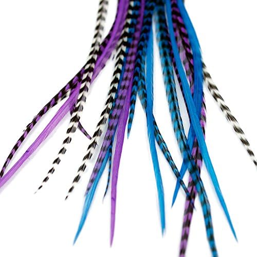 Real Feather Hair Extensions - Moonlight (10 Feathers)