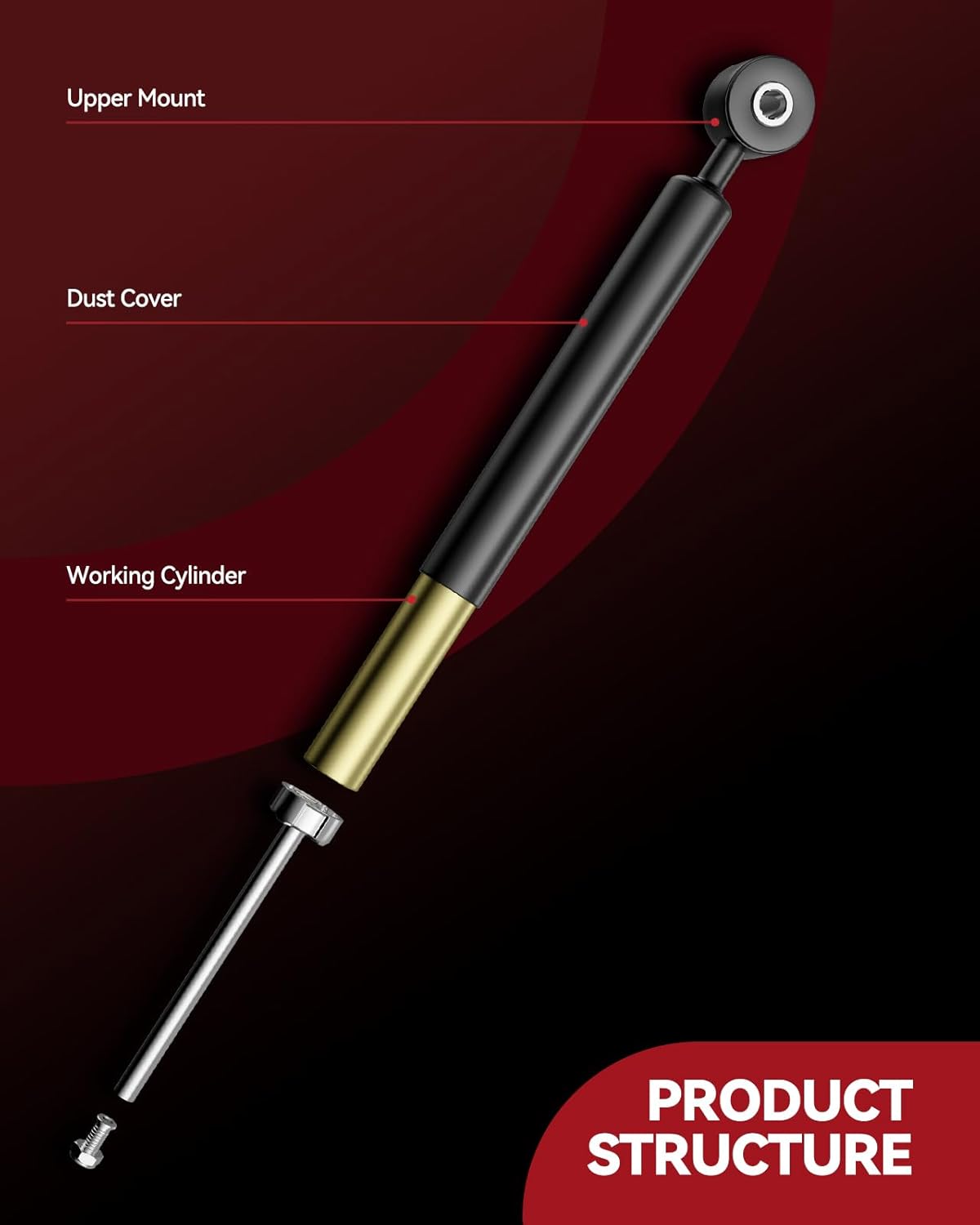 Rear Shocks Absorber Struts Replacement for 2000-2011 Focus 2 PCS 5796 * 2